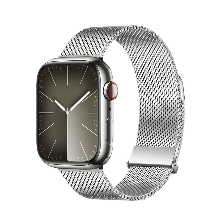 For Apple Watch Series 9 45mm DUX DUCIS Milanese Pro Series Stainless Steel Watch Band(Silver) - free shipping - PMC TechLife - Order now!
