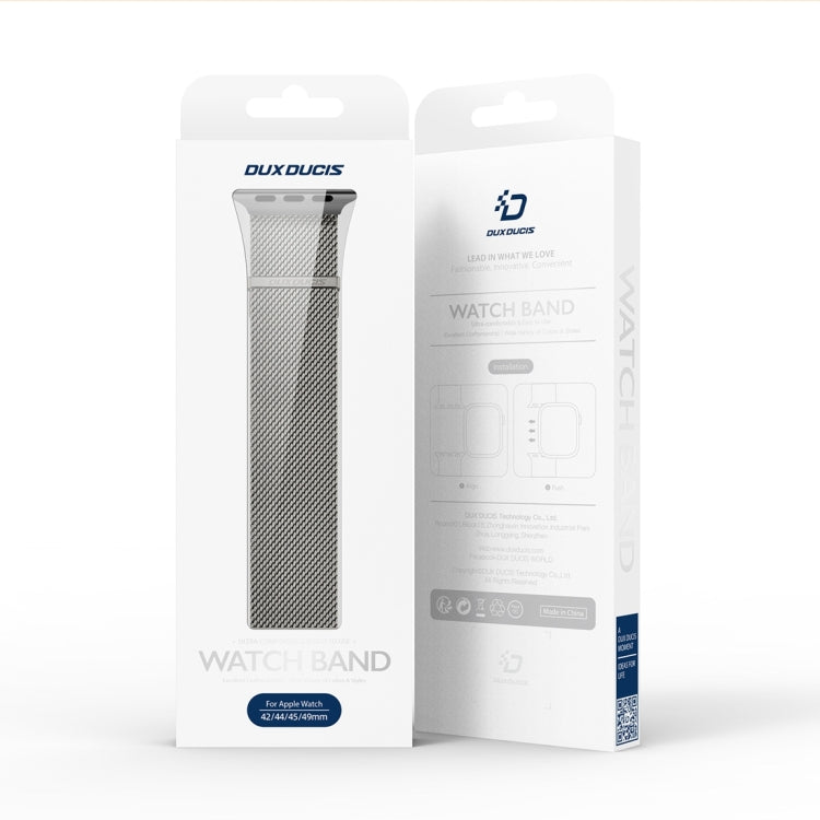 For Apple Watch Ultra 49mm DUX DUCIS Milanese Pro Series Stainless Steel Watch Band(Graphite) - Watch Bands by DUX DUCIS | Online Shopping South Africa | PMC TechLife | Buy Now Pay Later Mobicred