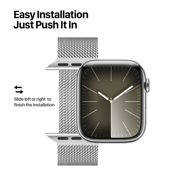 For Apple Watch SE 40mm DUX DUCIS Milanese Pro Series Stainless Steel Watch Band(Silver)