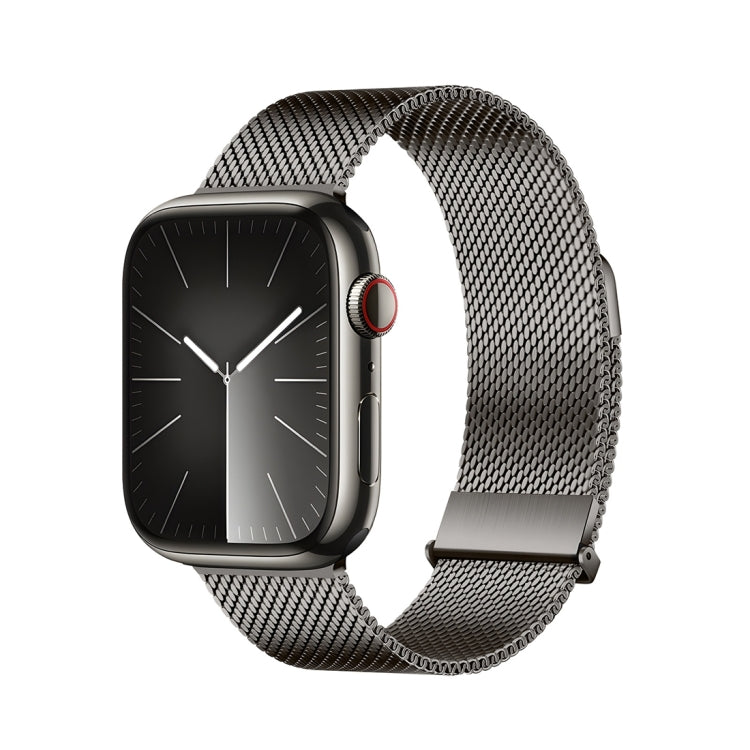 For Apple Watch Series 5 44mm DUX DUCIS Milanese Pro Series Stainless Steel Watch Band(Graphite) - Watch Bands by DUX DUCIS | Online Shopping South Africa | PMC TechLife | Buy Now Pay Later Mobicred