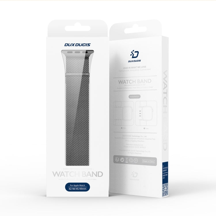 For Apple Watch Series 3 42mm DUX DUCIS Milanese Pro Series Stainless Steel Watch Band(Black) - Watch Bands by DUX DUCIS | Online Shopping South Africa | PMC TechLife | Buy Now Pay Later Mobicred