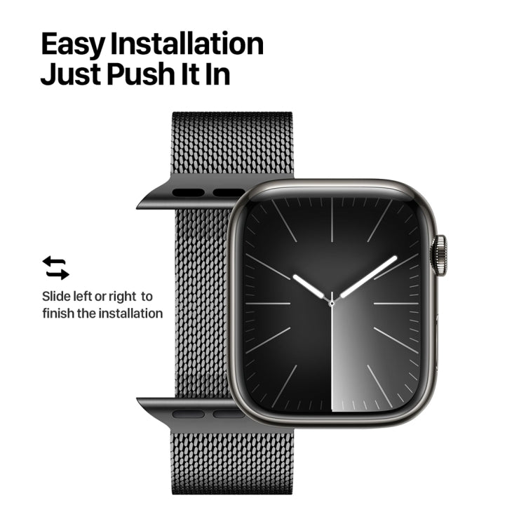 For Apple Watch Series 2 42mm DUX DUCIS Milanese Pro Series Stainless Steel Watch Band(Black)