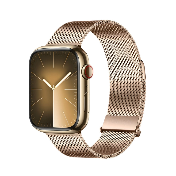 For Apple Watch 42mm DUX DUCIS Milanese Pro Series Stainless Steel Watch Band(Gold) - Watch Bands by DUX DUCIS | Online Shopping South Africa | PMC Jewellery | Buy Now Pay Later Mobicred