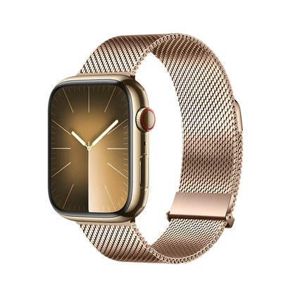 For Apple Watch 42mm DUX DUCIS Milanese Pro Series Stainless Steel Watch Band(Gold) - Watch Bands by DUX DUCIS | Online Shopping South Africa | PMC Jewellery | Buy Now Pay Later Mobicred