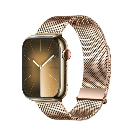 For Apple Watch 42mm DUX DUCIS Milanese Pro Series Stainless Steel Watch Band(Gold) - Watch Bands by DUX DUCIS | Online Shopping South Africa | PMC Jewellery | Buy Now Pay Later Mobicred