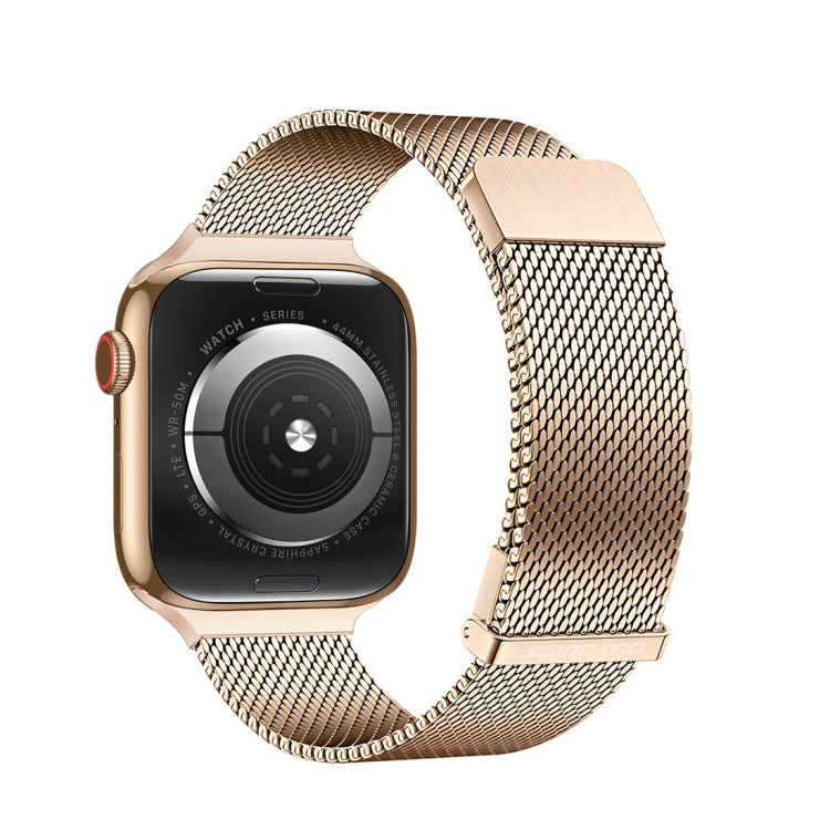 For Apple Watch 42mm DUX DUCIS Milanese Pro Series Stainless Steel Watch Band(Gold) - Watch Bands by DUX DUCIS | Online Shopping South Africa | PMC Jewellery | Buy Now Pay Later Mobicred