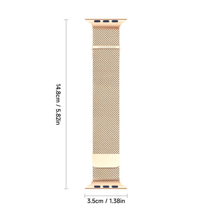 For Apple Watch 42mm DUX DUCIS Milanese Pro Series Stainless Steel Watch Band(Gold) - Watch Bands by DUX DUCIS | Online Shopping South Africa | PMC Jewellery | Buy Now Pay Later Mobicred