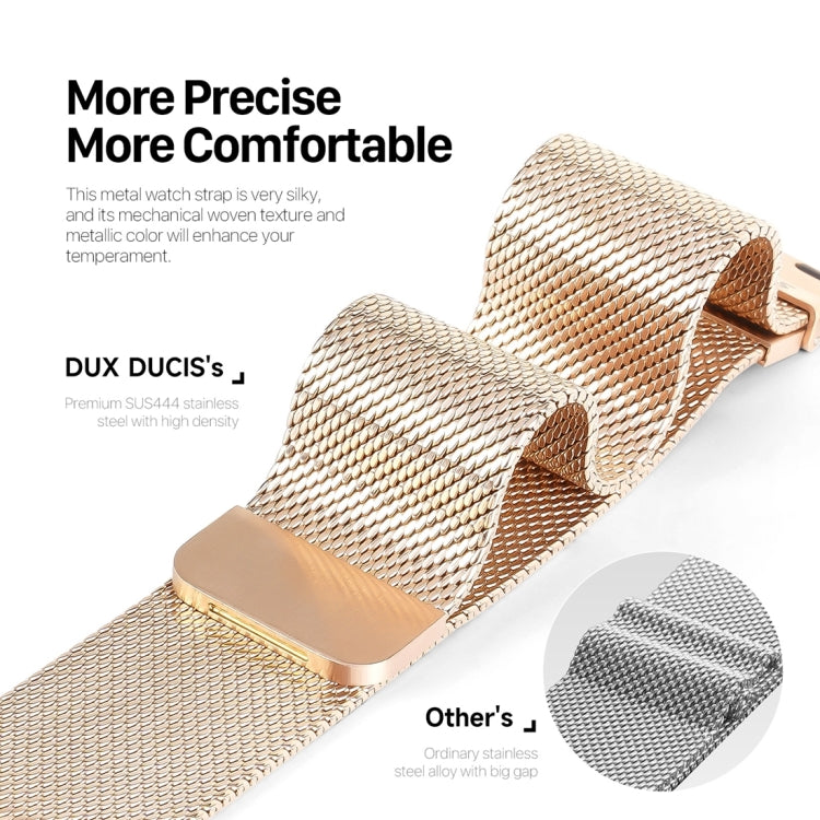 For Apple Watch 42mm DUX DUCIS Milanese Pro Series Stainless Steel Watch Band(Gold) - Watch Bands by DUX DUCIS | Online Shopping South Africa | PMC Jewellery | Buy Now Pay Later Mobicred