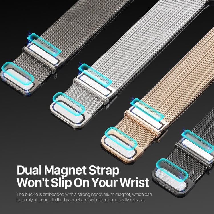 For Apple Watch 42mm DUX DUCIS Milanese Pro Series Stainless Steel Watch Band(Gold) - Watch Bands by DUX DUCIS | Online Shopping South Africa | PMC Jewellery | Buy Now Pay Later Mobicred