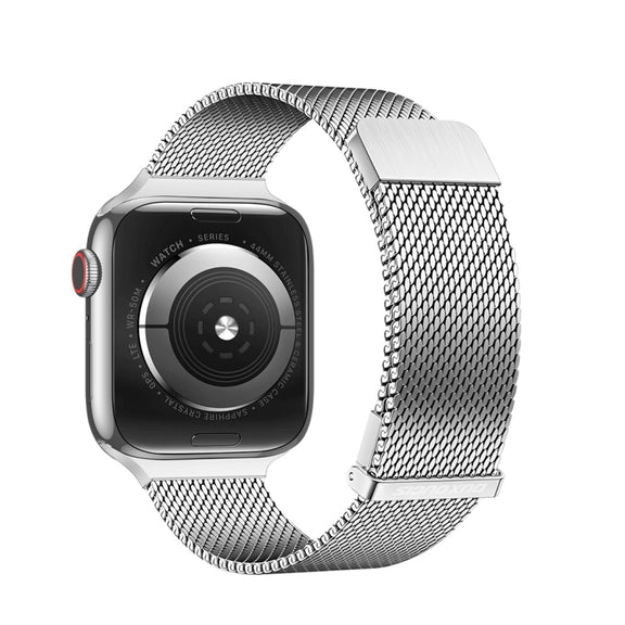 For Apple Watch 38mm DUX DUCIS Milanese Pro Series Stainless Steel Watch Band(Silver)
