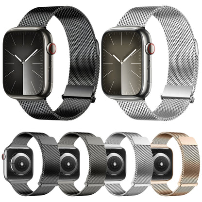 For Apple Watch 42mm DUX DUCIS Milanese Pro Series Stainless Steel Watch Band(Gold) - Watch Bands by DUX DUCIS | Online Shopping South Africa | PMC Jewellery | Buy Now Pay Later Mobicred