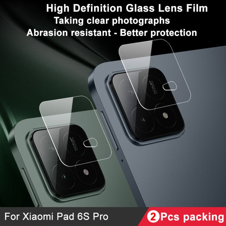 For Xiaomi Pad 6S Pro 12.4 2 PCS/Set IMAK HD Glass Rear Camera Lens Film
