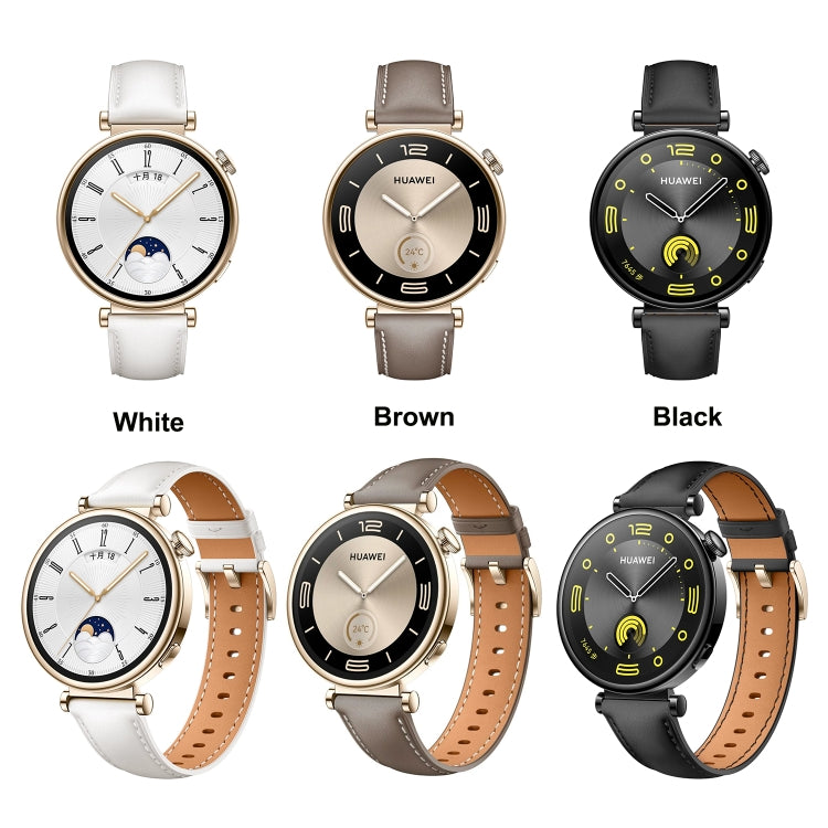 For Huawei Watch  GT 4 18mm Genuine Leather Watch Band(White) - Watch Bands by PMC TechLife | Online Shopping South Africa | PMC TechLife | Buy Now Pay Later Mobicred