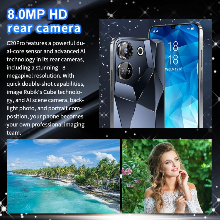 C20 Pro / X19, 2GB+16GB, 6.49 inch Face Identification Android 8.1 MTK6580A Quad Core, Network: 3G, Dual SIM(Black) -  by PMC TechLife | Online Shopping South Africa | PMC TechLife