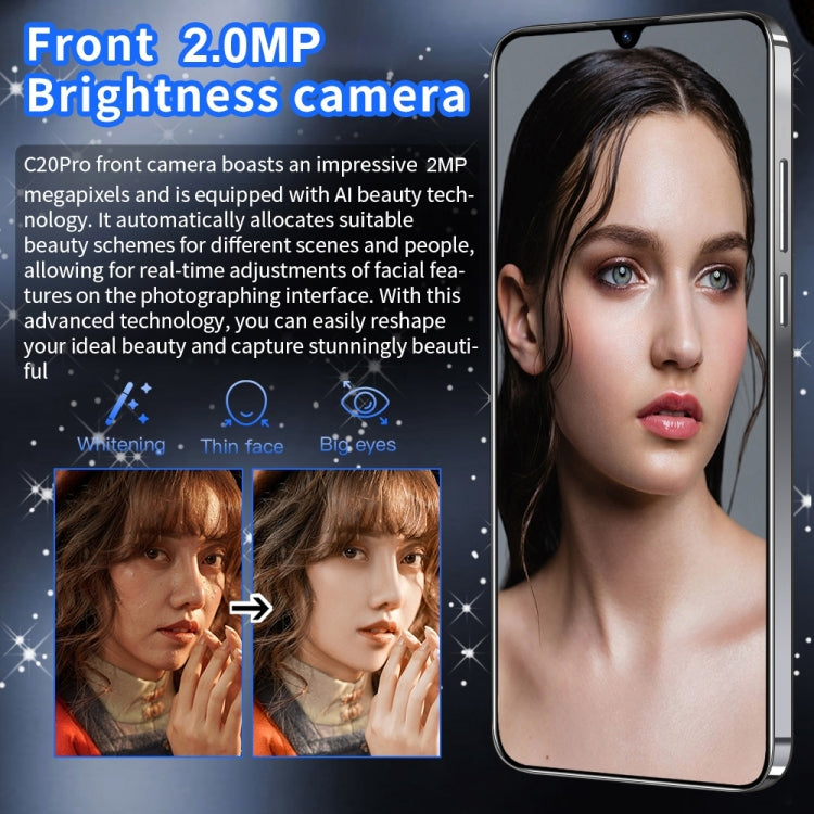 C20 Pro / X19, 2GB+16GB, 6.49 inch Face Identification Android 8.1 MTK6580A Quad Core, Network: 3G, Dual SIM(Black) -  by PMC TechLife | Online Shopping South Africa | PMC TechLife