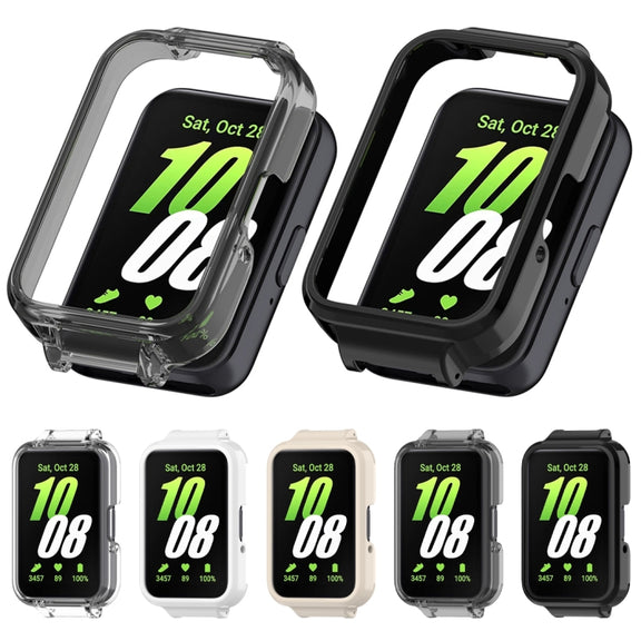 For Samsung Galaxy Fit 3 12mm Half Coverage Hollowed PC Watch Protective Case(White)