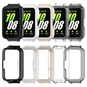 For Samsung Galaxy Fit 3 12mm Half Coverage Hollowed PC Watch Protective Case(Transparent White)