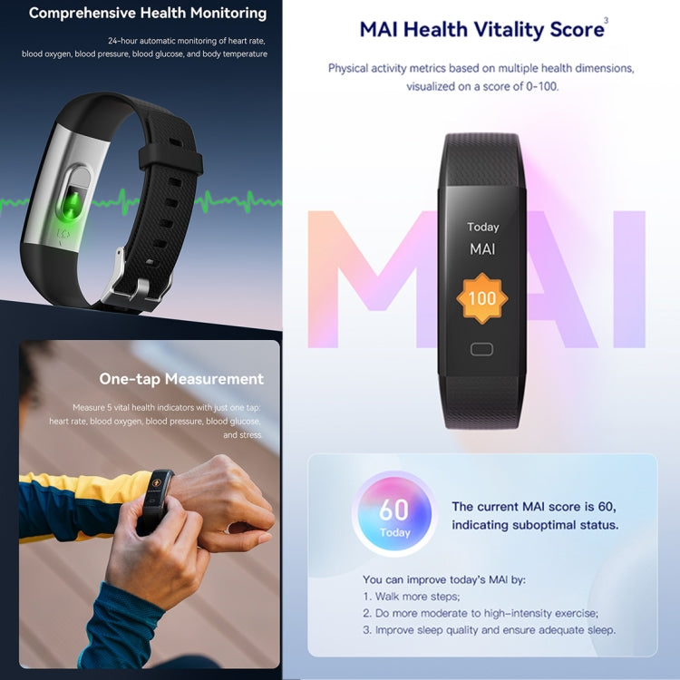 S5-4 Smart Bracelet IP68 Waterproof Heart Rate Sport Fitness Tracker Smart Watch(Purple) - Smart Wristbands by PMC TechLife | Online Shopping South Africa | PMC TechLife