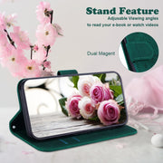 For Google Pixel 9 Pro Butterfly Rose Embossed Leather Phone Case(Green)