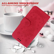 For Google Pixel 9 Pro Butterfly Rose Embossed Leather Phone Case(Red)