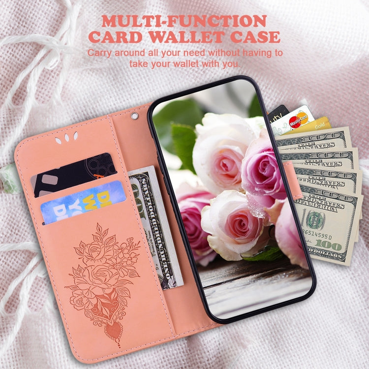 For Google Pixel 9 Pro Butterfly Rose Embossed Leather Phone Case(Pink) - Google Cases by PMC TechLife | Online Shopping South Africa | PMC TechLife | Buy Now Pay Later Mobicred