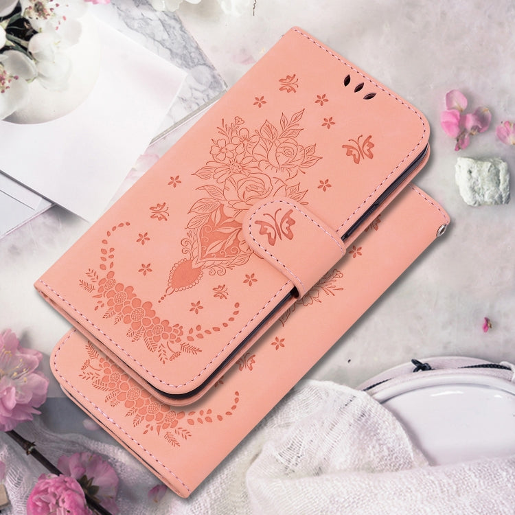 For Google Pixel 9 Butterfly Rose Embossed Leather Phone Case(Pink) - Google Cases by PMC TechLife | Online Shopping South Africa | PMC TechLife | Buy Now Pay Later Mobicred