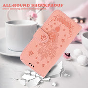 For Google Pixel 9 Butterfly Rose Embossed Leather Phone Case(Pink)