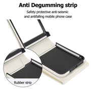 For Motorola Razr 40 Ultra / Razr 2023 V-shaped RFID Card Slot Phone Case with Ring Holder(White)