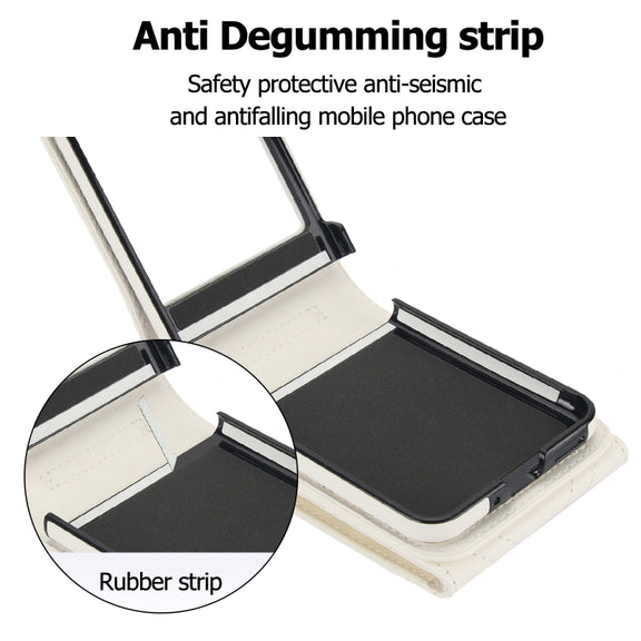 For Motorola Razr 40 Ultra / Razr 2023 V-shaped RFID Card Slot Phone Case with Ring Holder(White)