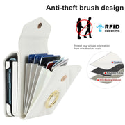 For Motorola Razr 40 Ultra / Razr 2023 V-shaped RFID Card Slot Phone Case with Ring Holder(White)