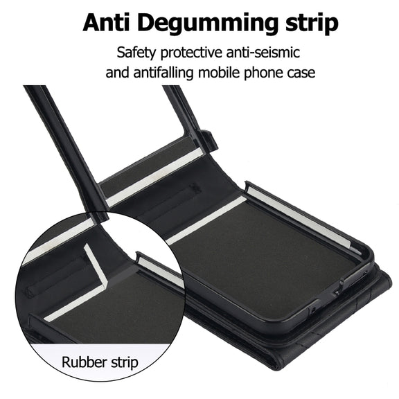 For Motorola Razr 40 Ultra / Razr 2023 V-shaped RFID Card Slot Phone Case with Ring Holder(Black)