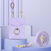 For Motorola Razr 40 Ultra / Razr 2023 V-shaped RFID Card Slot Phone Case with Ring Holder(Purple)