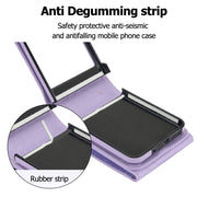 For Motorola Razr 40 Ultra / Razr 2023 V-shaped RFID Card Slot Phone Case with Ring Holder(Purple)