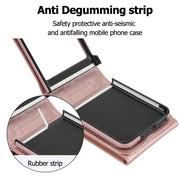 For Motorola Razr 40 Ultra / Razr 2023 V-shaped RFID Card Slot Phone Case with Ring Holder(Rose Gold)