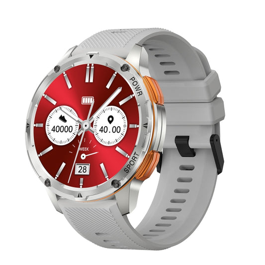 LEMFO AK59 1.43 inch AMLOED Round Screen Silicone Strap Smart Watch(Silver) - free shipping - PMC Jewellery - Order now!