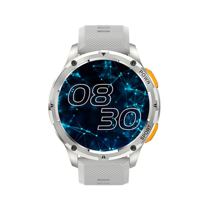 LEMFO AK59 1.43 inch AMLOED Round Screen Silicone Strap Smart Watch(Silver) - free shipping - PMC Jewellery - Order now!