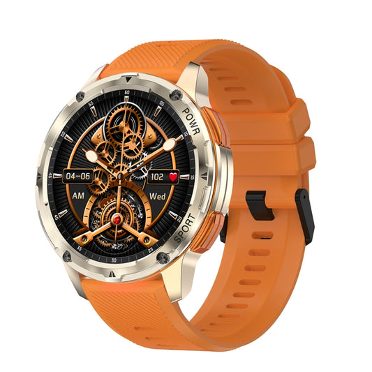 LEMFO AK59 1.43 inch AMLOED Round Screen Silicone Strap Smart Watch(Gold) - free shipping - PMC Jewellery - Order now!