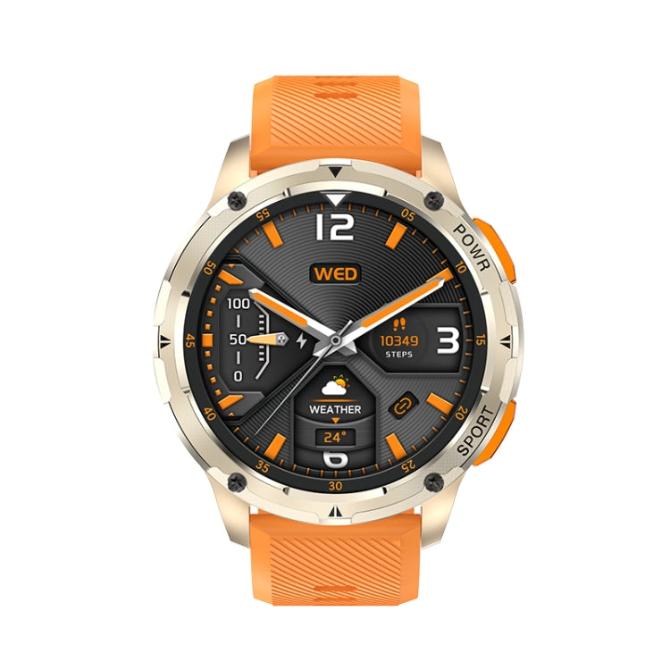 LEMFO AK59 1.43 inch AMLOED Round Screen Silicone Strap Smart Watch(Gold) - free shipping - PMC Jewellery - Order now!