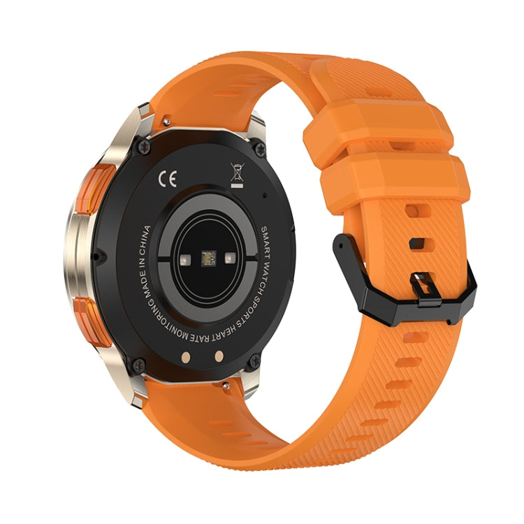 LEMFO AK59 1.43 inch AMLOED Round Screen Silicone Strap Smart Watch(Gold) - free shipping - PMC Jewellery - Order now!