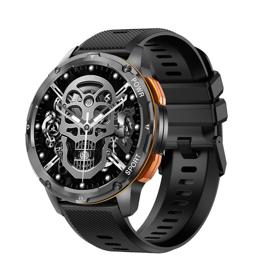 LEMFO AK59 1.43 inch AMLOED Round Screen Silicone Strap Smart Watch(Black) - free shipping - PMC Jewellery - Order now!
