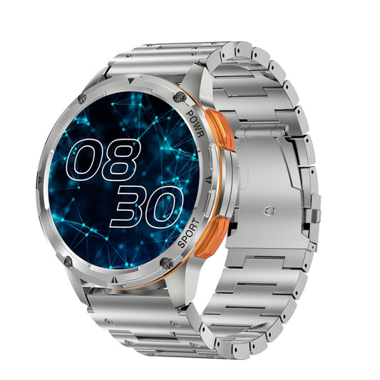 LEMFO AK59 1.43 inch AMLOED Round Screen Steel Strap Smart Watch(Silver) - free shipping - PMC Jewellery - Order now!