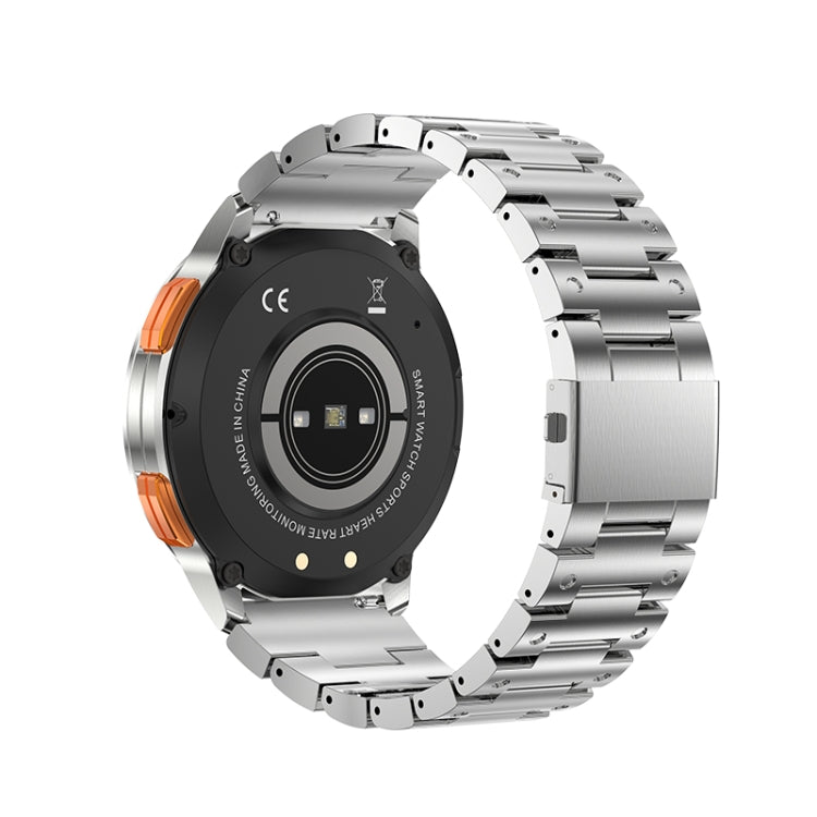 LEMFO AK59 1.43 inch AMLOED Round Screen Steel Strap Smart Watch(Silver) - free shipping - PMC Jewellery - Order now!