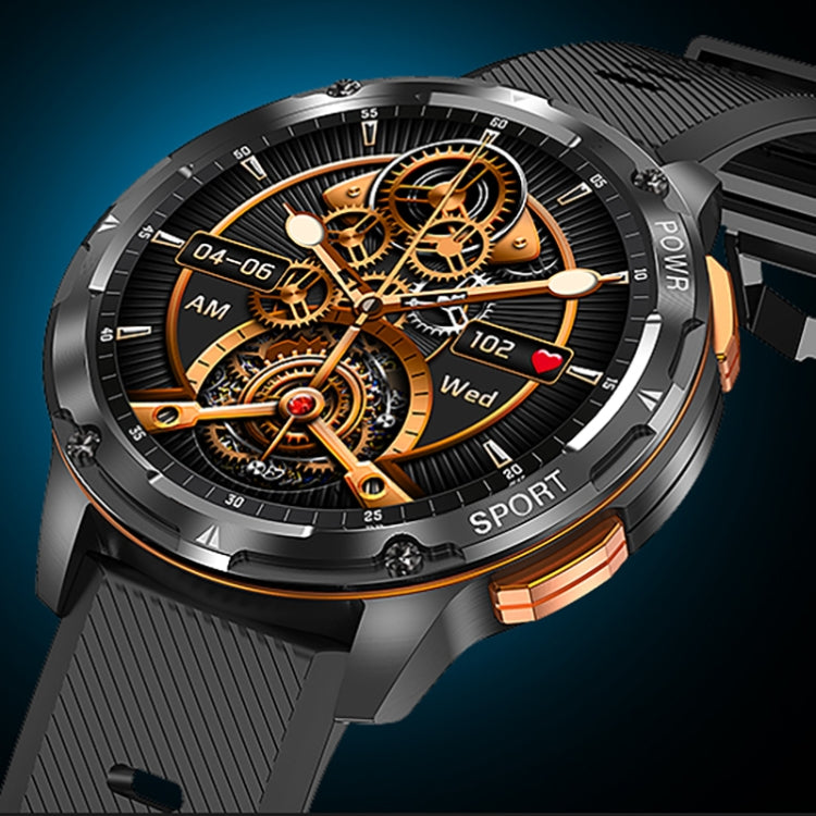 LEMFO AK59 1.43 inch AMLOED Round Screen Steel Strap Smart Watch(Gold) - Smart Watches by LEMFO | Online Shopping South Africa | PMC TechLife | Buy Now Pay Later Mobicred