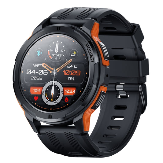 LEMFO C25 1.43 inch HD Round Screen Outdoor Smart Watch Supports Blood Oxygen Detection/Sedentary Reminder(Black Orange) - free shipping - PMC Jewellery - Order now!