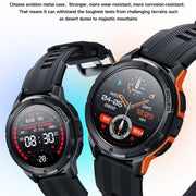 LEMFO C25 1.43 inch HD Round Screen Outdoor Smart Watch Supports Blood Oxygen Detection/Sedentary Reminder(Black Orange)