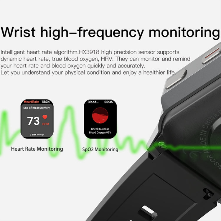 LEMFO DM62 2.13 inch AMOLED Square Screen Smart Watch Android 8.1, Specification:2GB+16GB(Black) - free shipping - PMC TechLife - Order now!