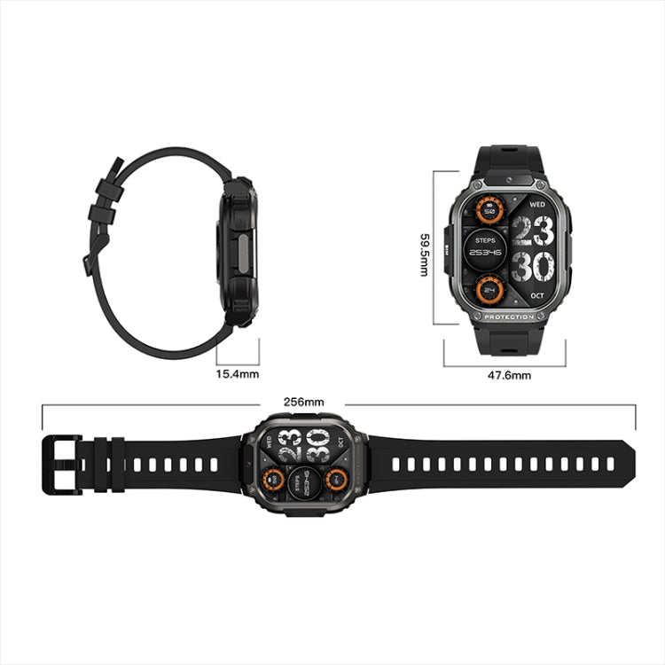 LEMFO DM63 2.13 inch AMOLED Square Screen Smart Watch Android 8.1, Specification:2GB+16GB(Black) - free shipping - PMC Jewellery - Order now!