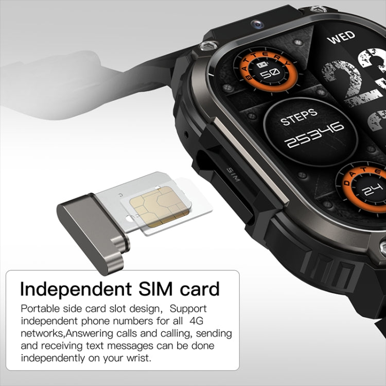 LEMFO DM63 2.13 inch AMOLED Square Screen Smart Watch Android 8.1, Specification:2GB+16GB(Black) - free shipping - PMC Jewellery - Order now!