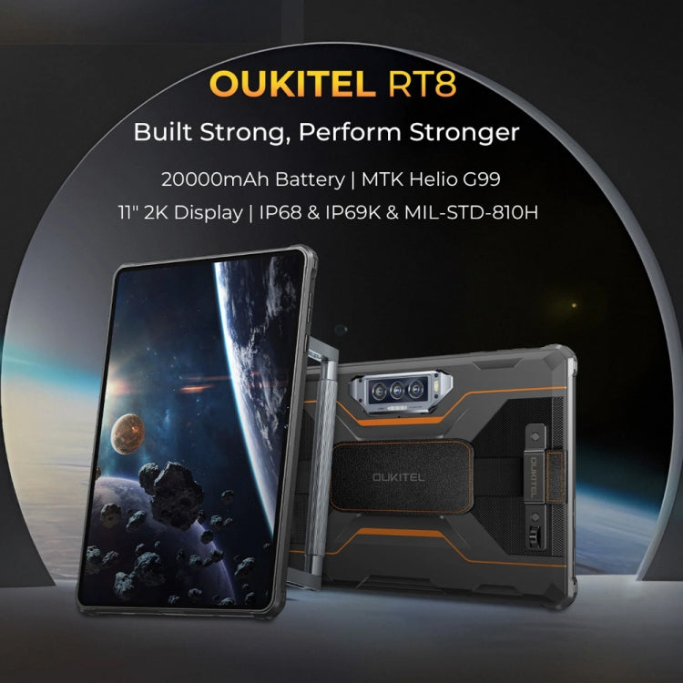 OUKITEL RT8 4G Network IP68/IP69K Rugged Tablet, 6GB+256GB, 11 inch Android 13 MediaTek Helio G99 Quad Core Support Dual SIM, EU Plug(Black) - free shipping - PMC Jewellery - Order now!