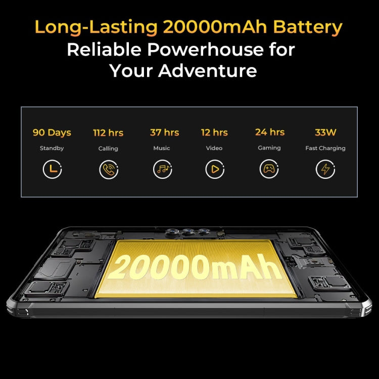 OUKITEL RT8 4G Network IP68/IP69K Rugged Tablet, 6GB+256GB, 11 inch Android 13 MediaTek Helio G99 Quad Core Support Dual SIM, EU Plug(Black) - free shipping - PMC TechLife - Order now!